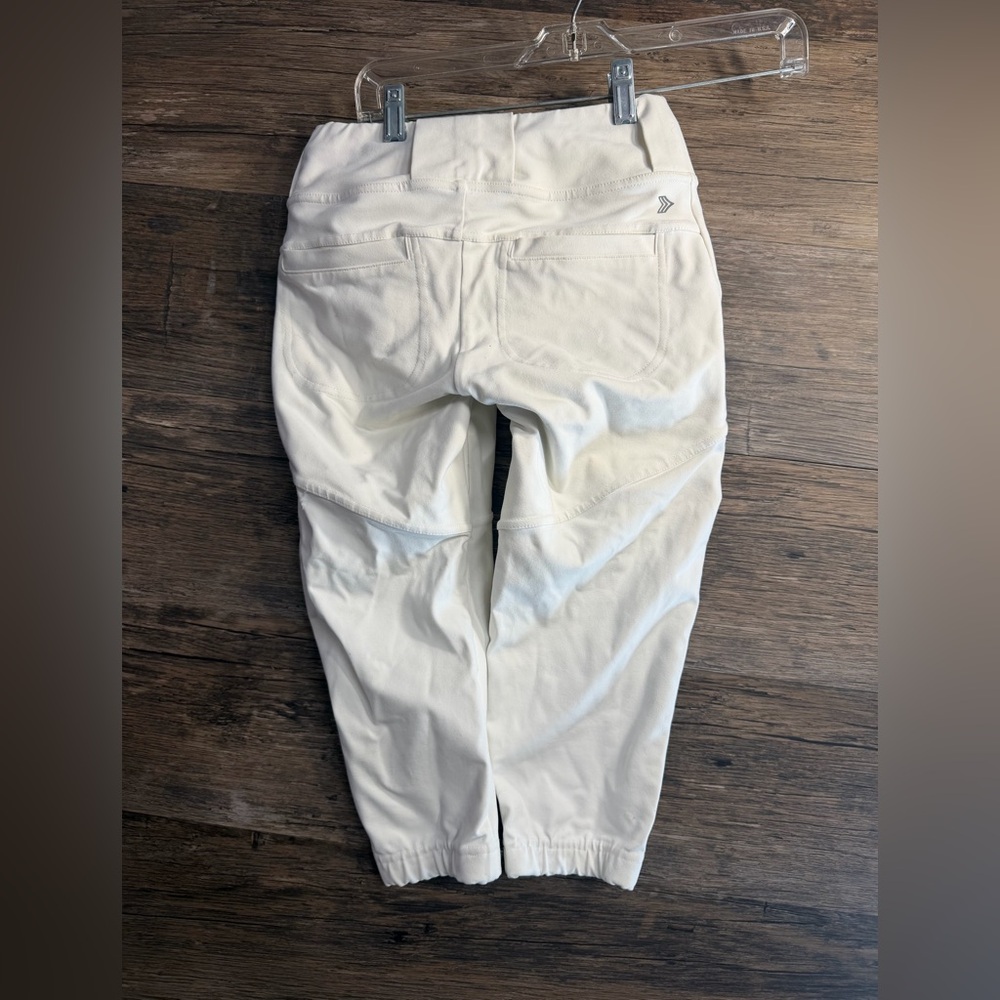 Bellalete Women’s Softball Pants White Cropped Leggings - Picture 2 of 6